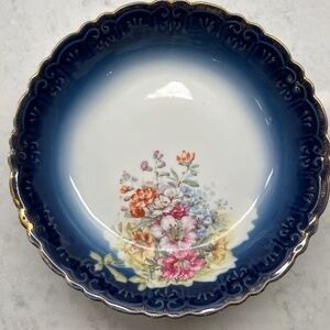 Moschendorf Bavaria Blue & Assorted Floral Bowl
